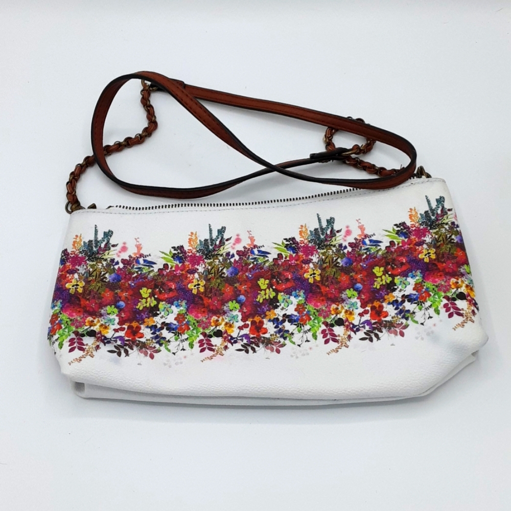 Elliott Lucca White Floral Crossbody Bag.